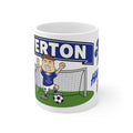 Personalised Everton Football Club Mug — Cartoon Player & Trophy 11oz