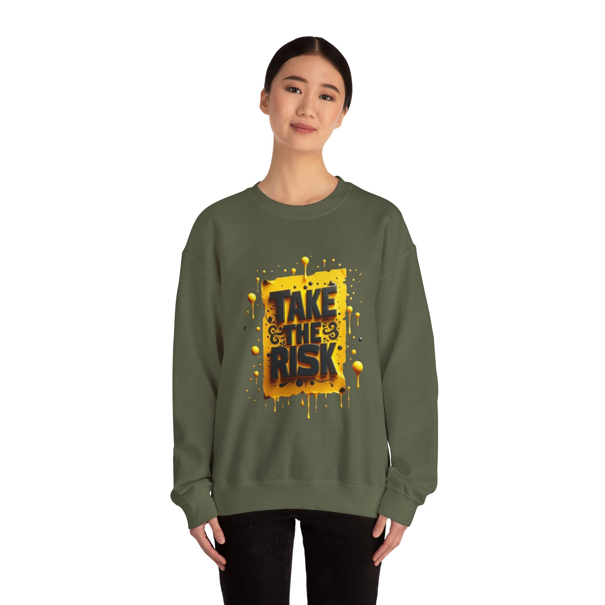 Take The Risk Unisex Heavy Crewneck Sweatshirt