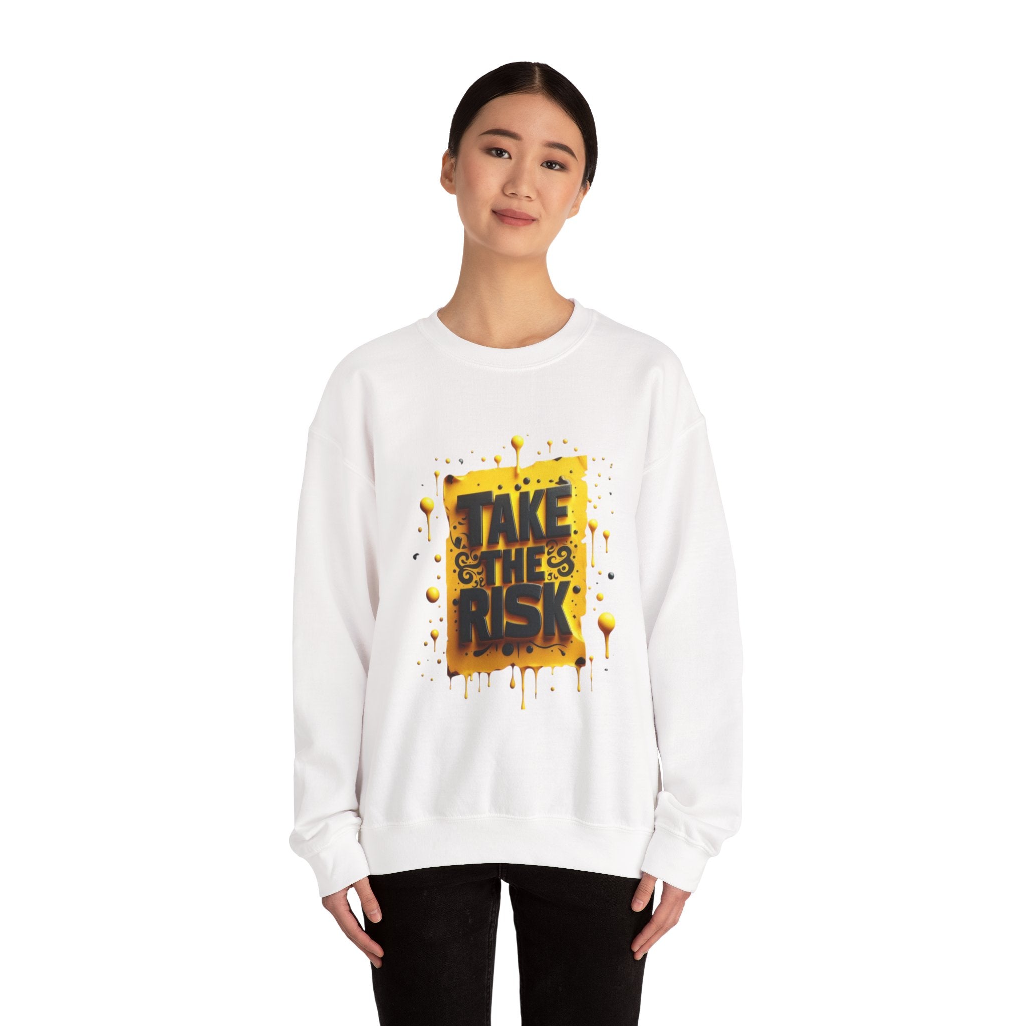 Take The Risk Unisex Heavy Crewneck Sweatshirt
