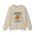 Pizza Night Is Sacred Sweatshirt | Vintage Food Graphics, Retro Diner Pizza Tee