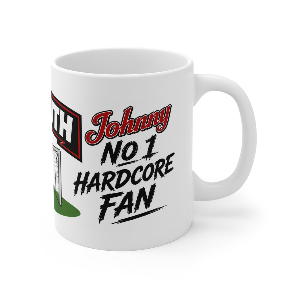Personalised Bournemouth Football Club Mug — Cartoon Player & Trophy 11oz
