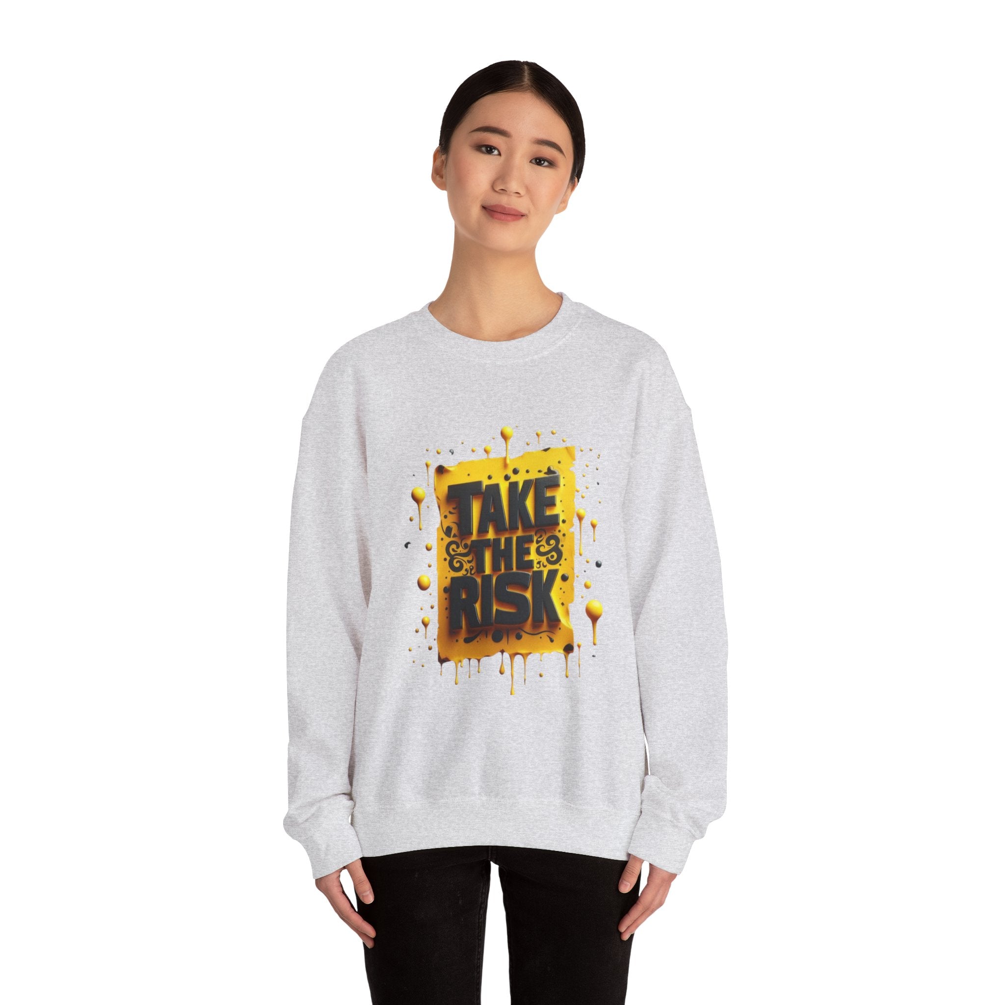 Take The Risk Unisex Heavy Crewneck Sweatshirt