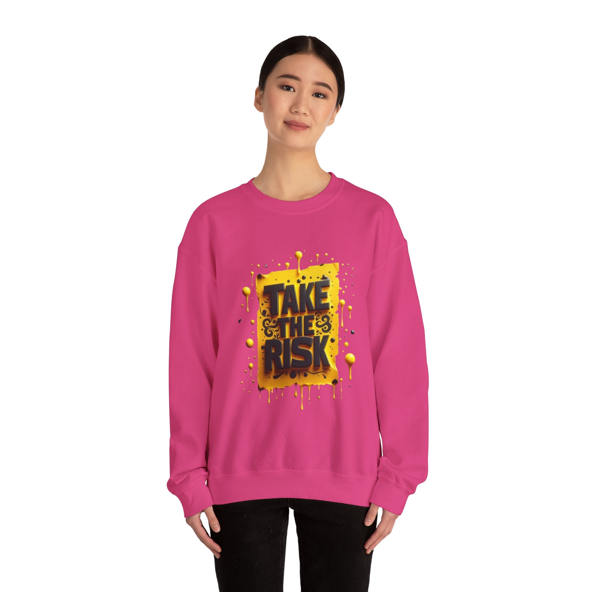 Take The Risk Unisex Heavy Crewneck Sweatshirt