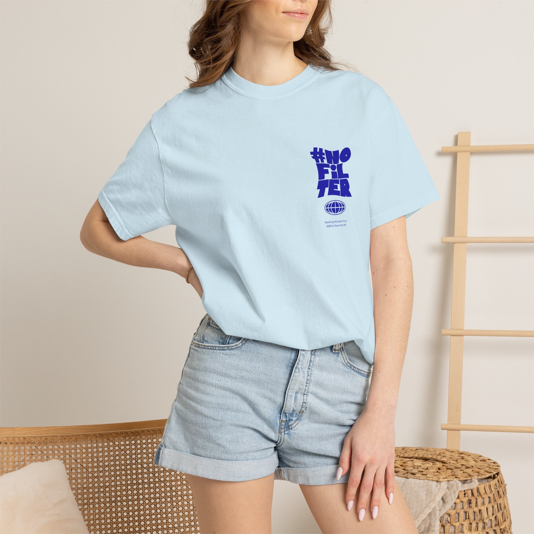 #NOFILTER Graphic T-Shirt — Retro Bold Blue Print