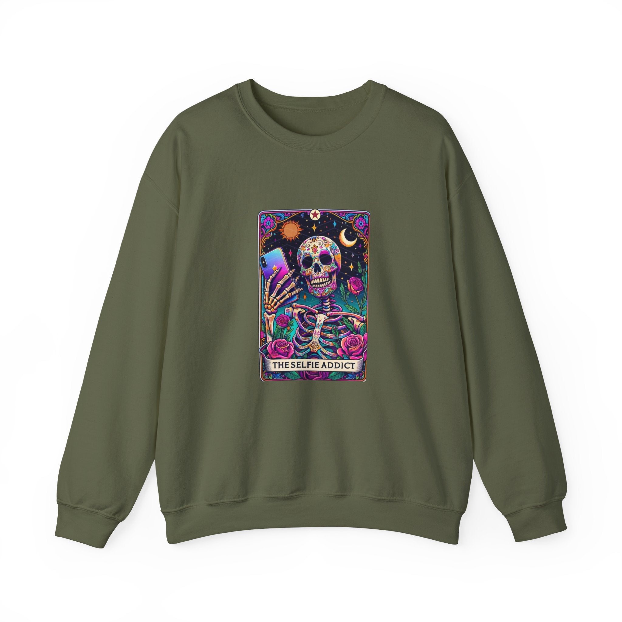 The Selfie Addict Unisex Heavy Blend™ Crewneck Sweatshirt