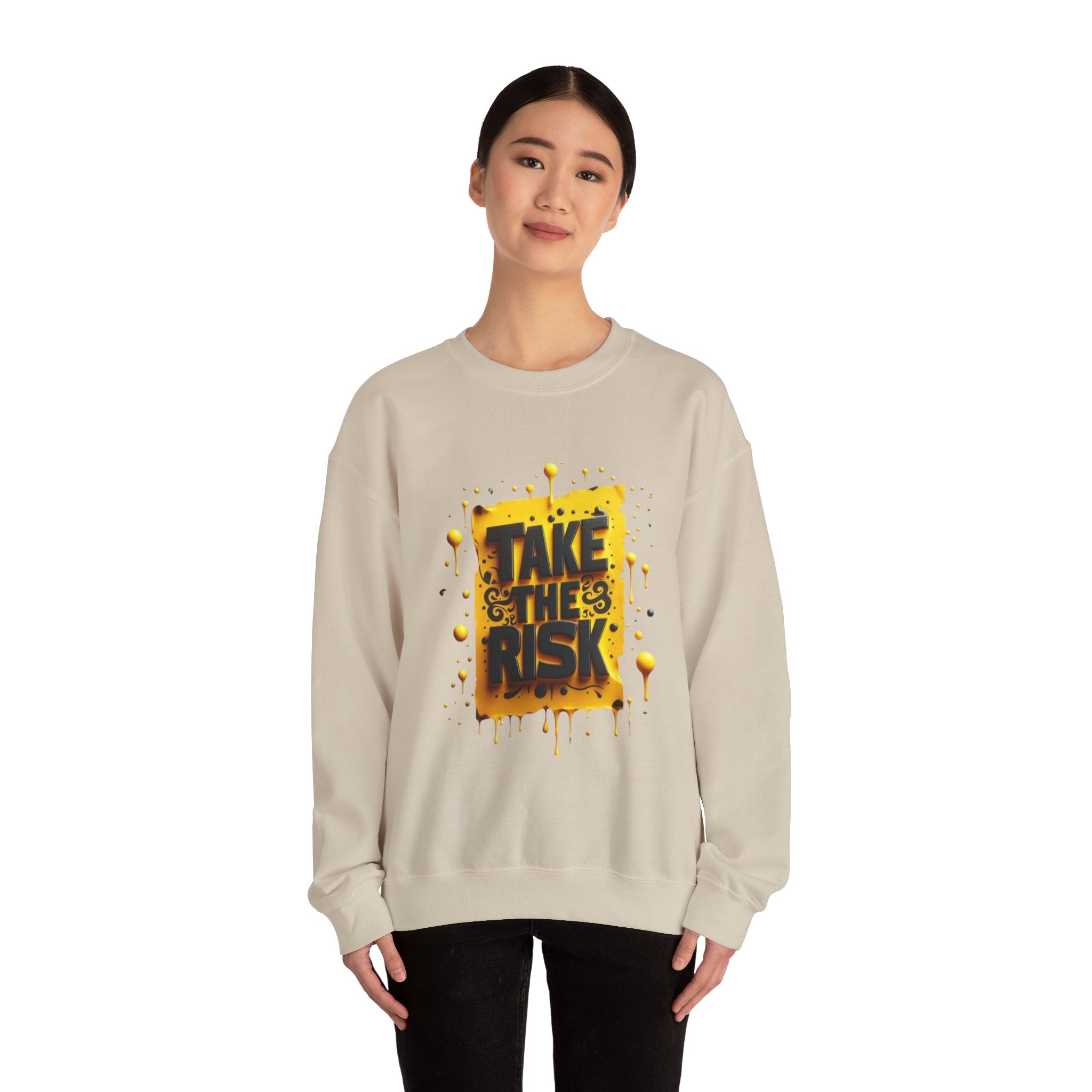 Take The Risk Unisex Heavy Crewneck Sweatshirt