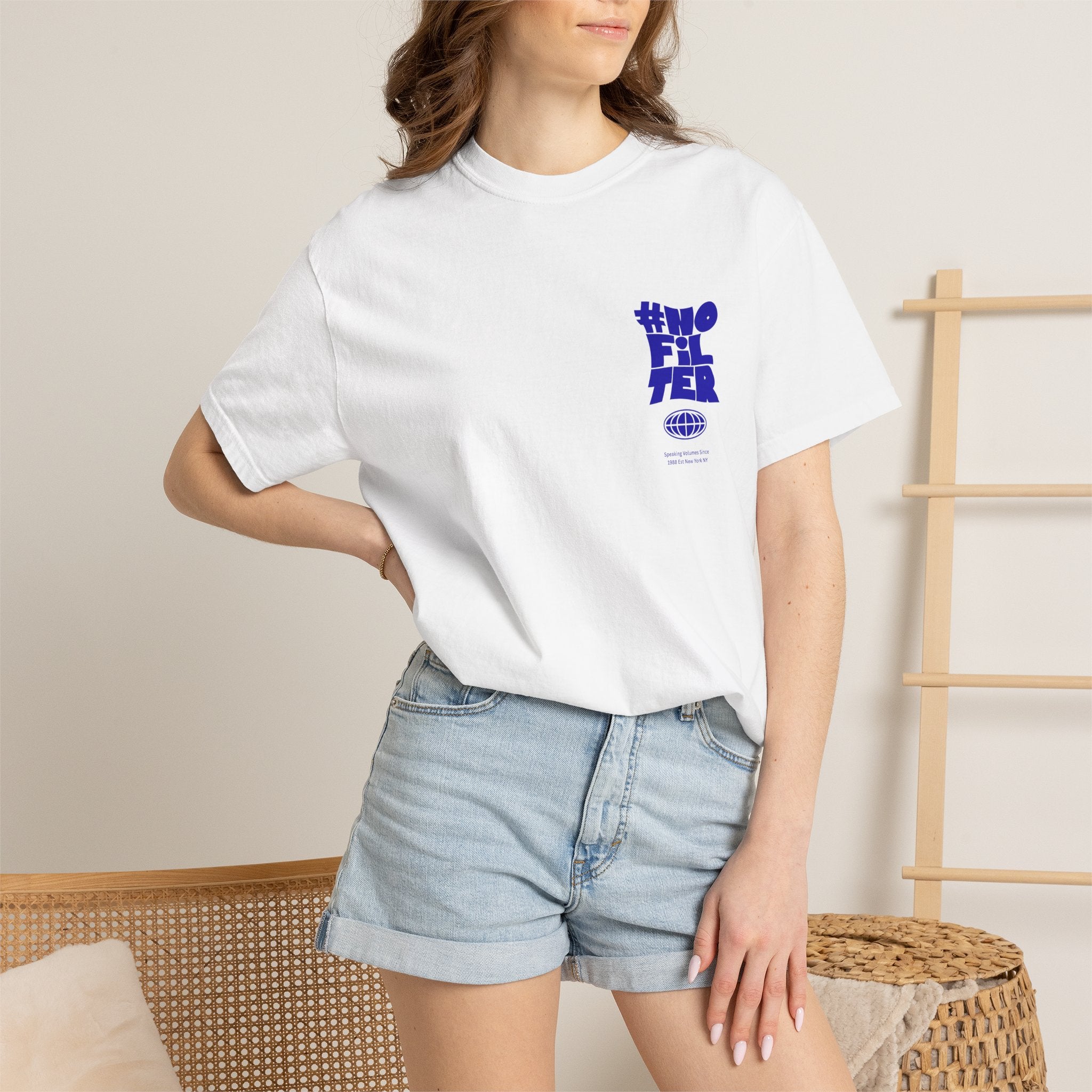 #NOFILTER Graphic T-Shirt — Retro Bold Blue Print