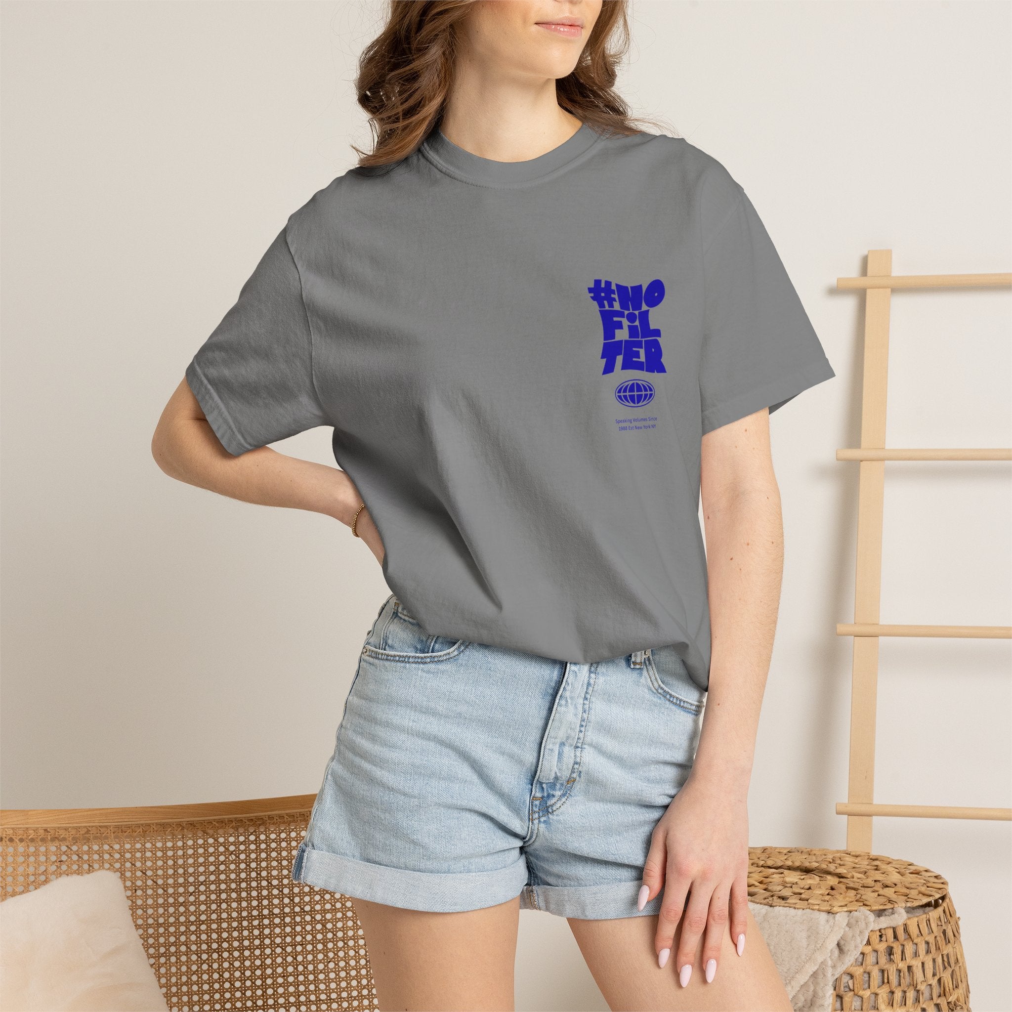 #NOFILTER Graphic T-Shirt — Retro Bold Blue Print