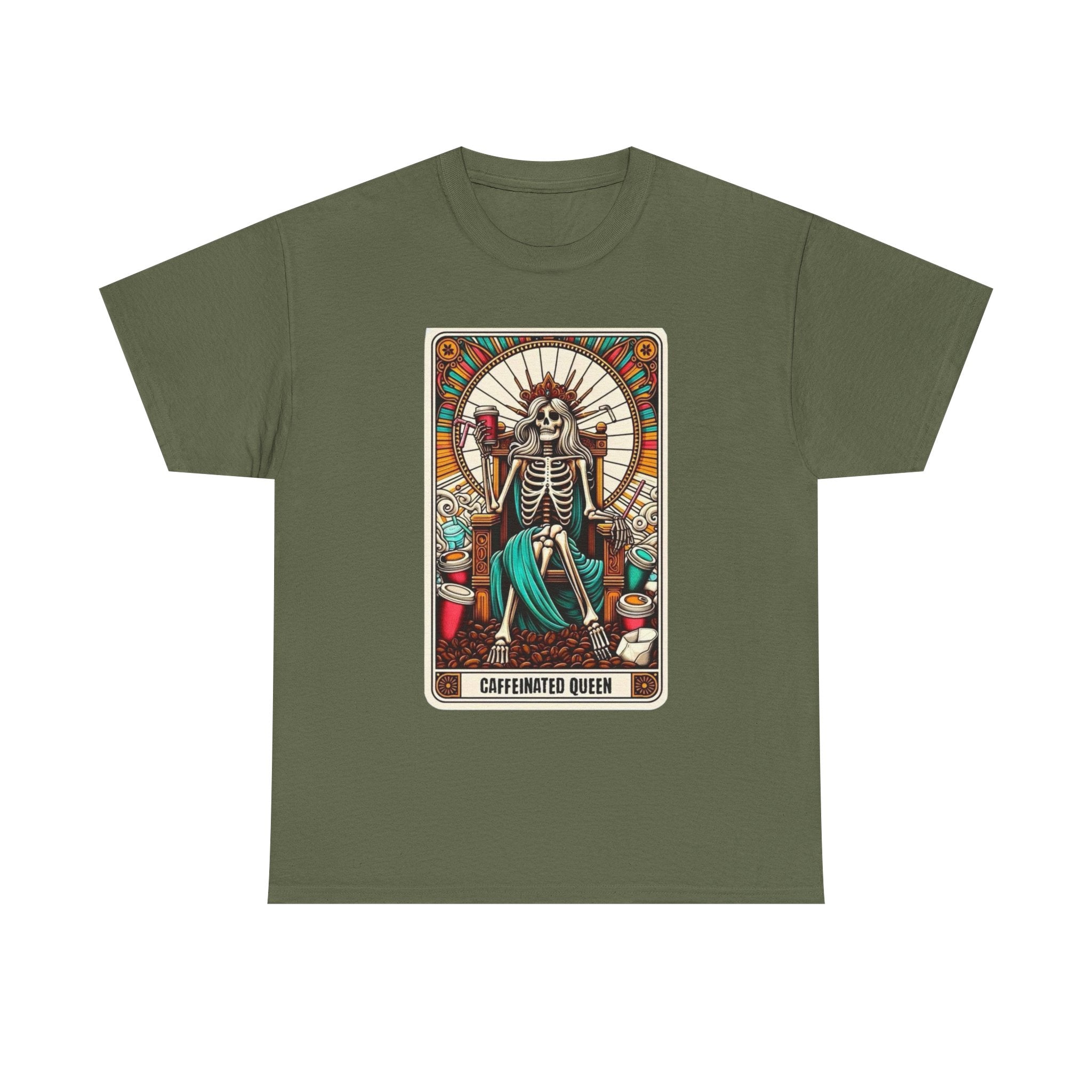 Caffinated Queen Unisex Heavy Cotton Tee