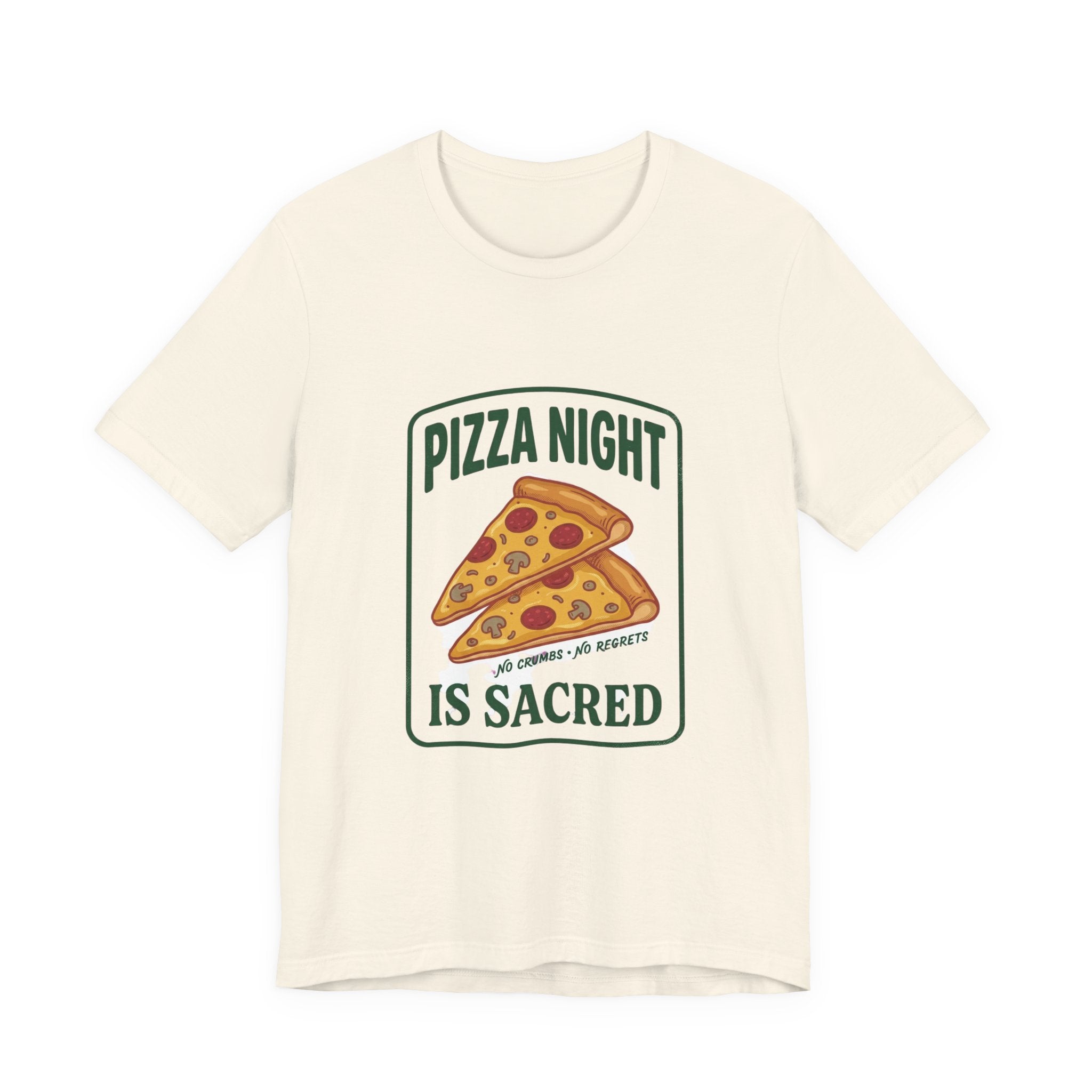 Pizza Night Is Sacred T-Shirt | Vintage Food Graphics, Retro Diner Pizza Tee