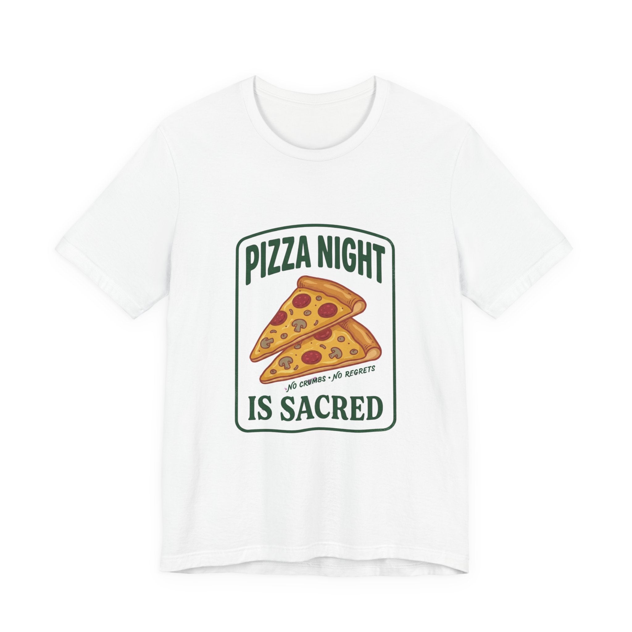 Pizza Night Is Sacred T-Shirt | Vintage Food Graphics, Retro Diner Pizza Tee