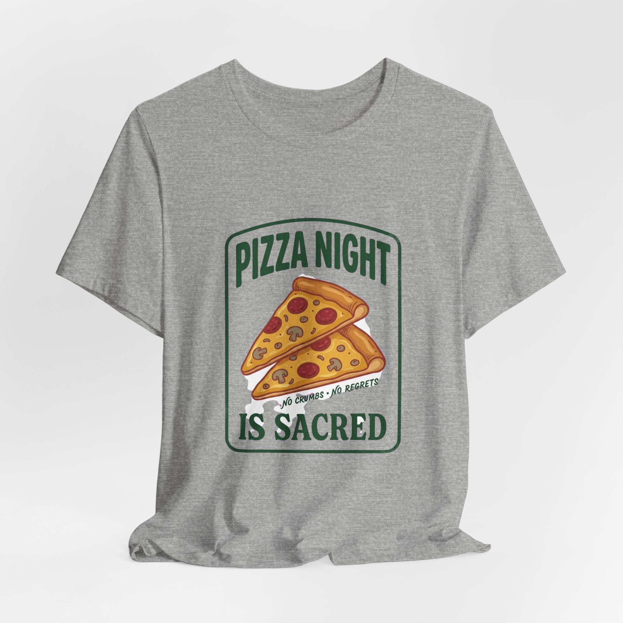Pizza Night Is Sacred T-Shirt | Vintage Food Graphics, Retro Diner Pizza Tee
