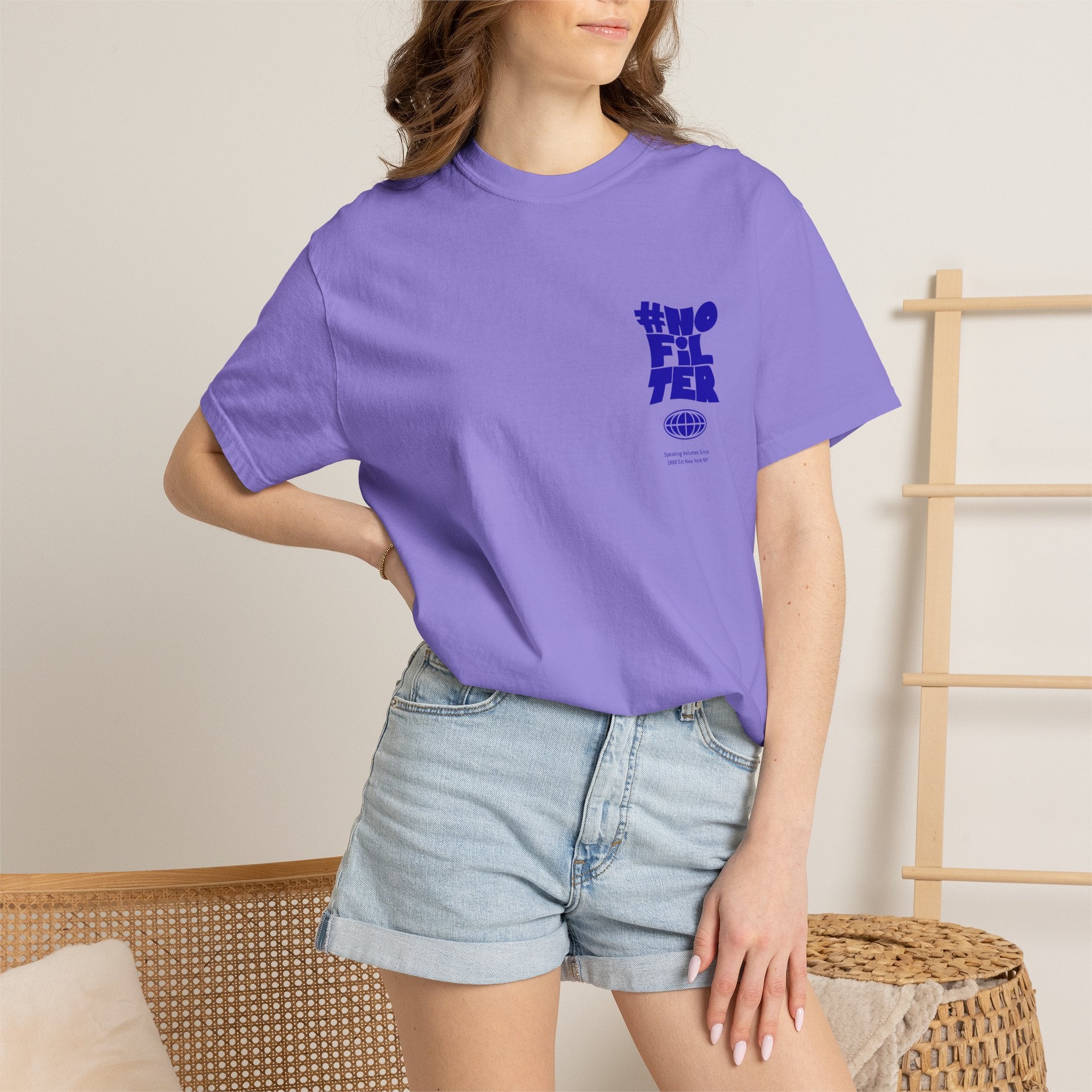 #NOFILTER Graphic T-Shirt — Retro Bold Blue Print
