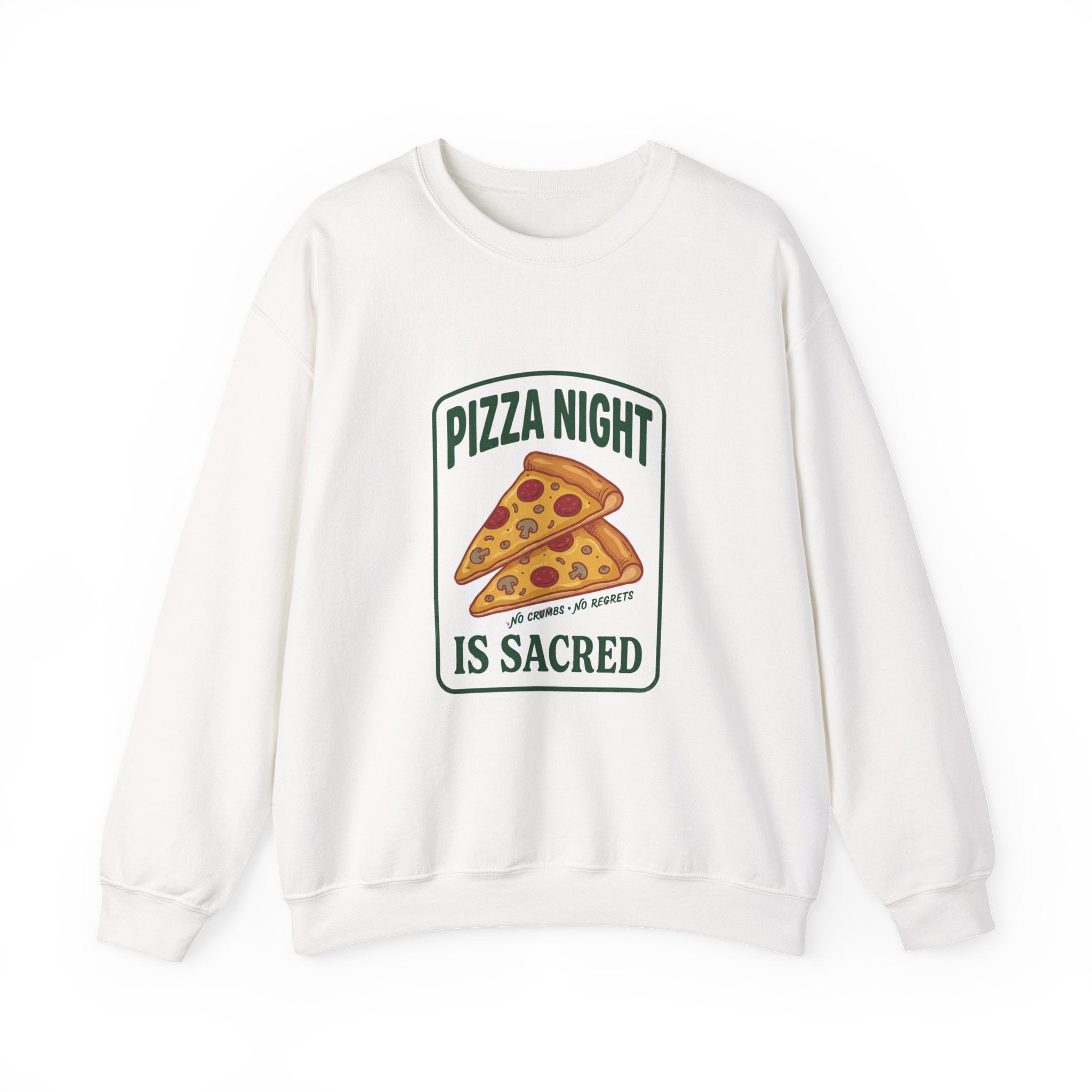 Pizza Night Is Sacred Sweatshirt | Vintage Food Graphics, Retro Diner Pizza Tee