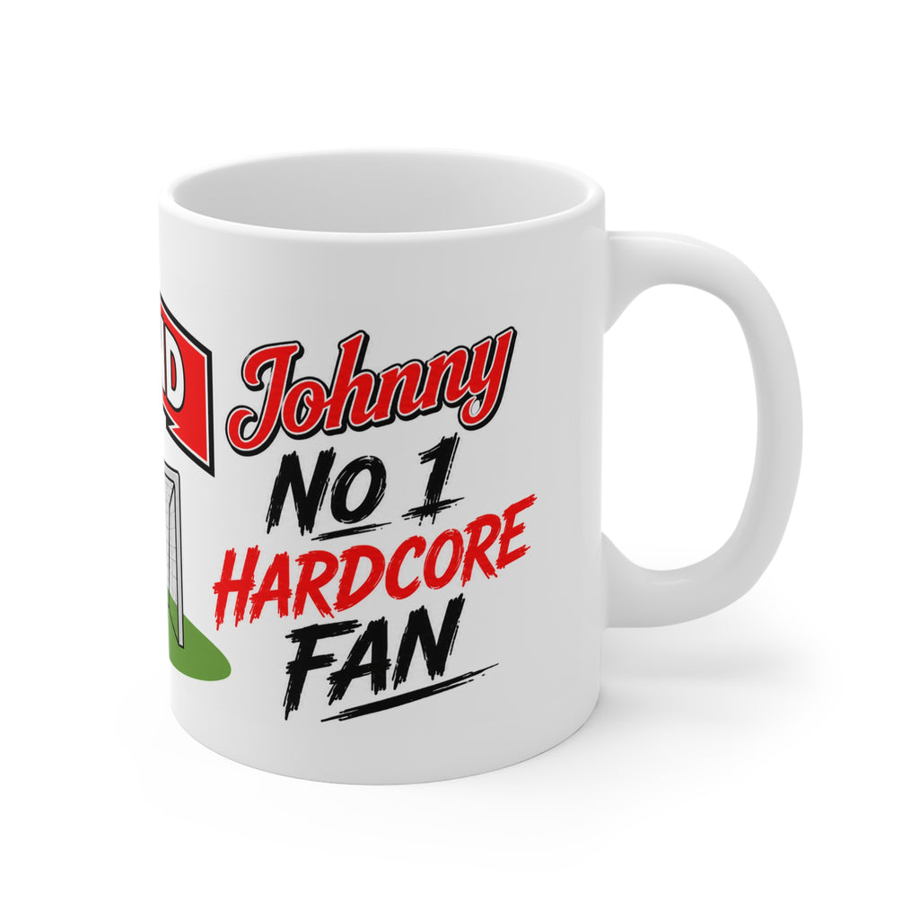 Personalised Sunderland Football Club Mug — Cartoon Player & Trophy 11oz