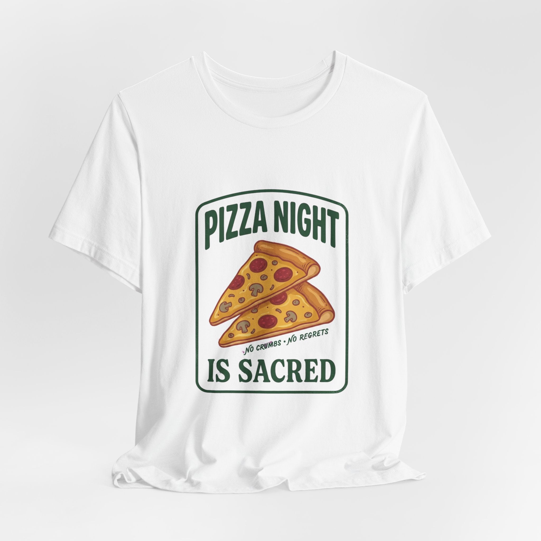 Pizza Night Is Sacred T-Shirt | Vintage Food Graphics, Retro Diner Pizza Tee