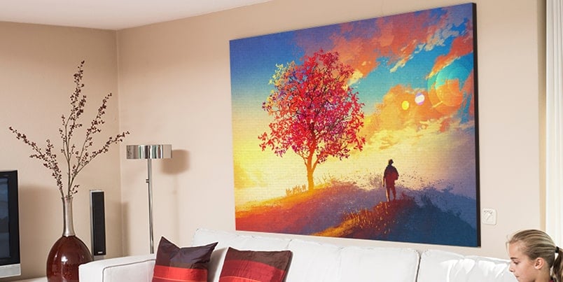 Custom Satin Canvas, Stretched Pick your Size - Send us your Image