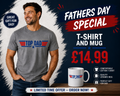Top Dad T-Shirt and Mug Set Top Gun 80's Themed Gift Set