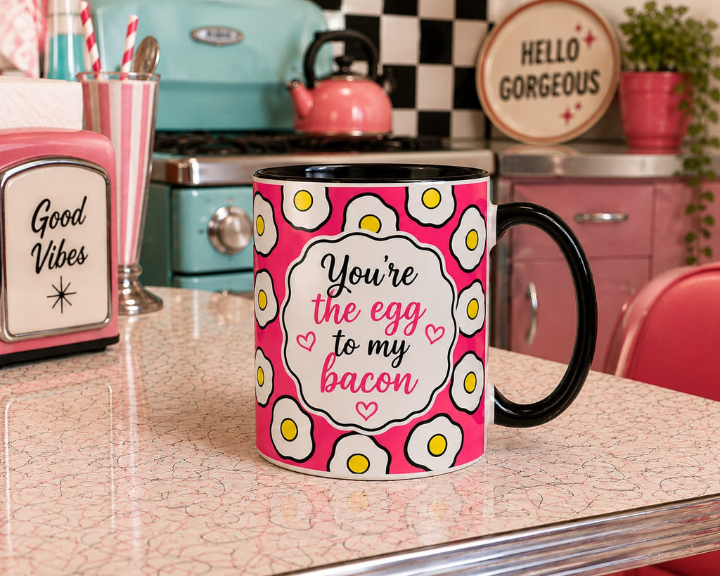 You Are The Egg / Bacon To My Bacon / Egg Coffee Tea Mugs 11oz ( 2 Mugs )