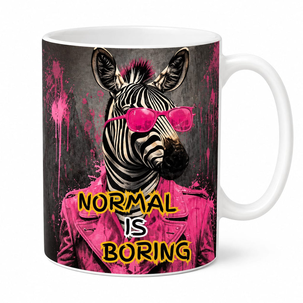Normal Is Boring Zebra Coffee Tea Mug 11oz