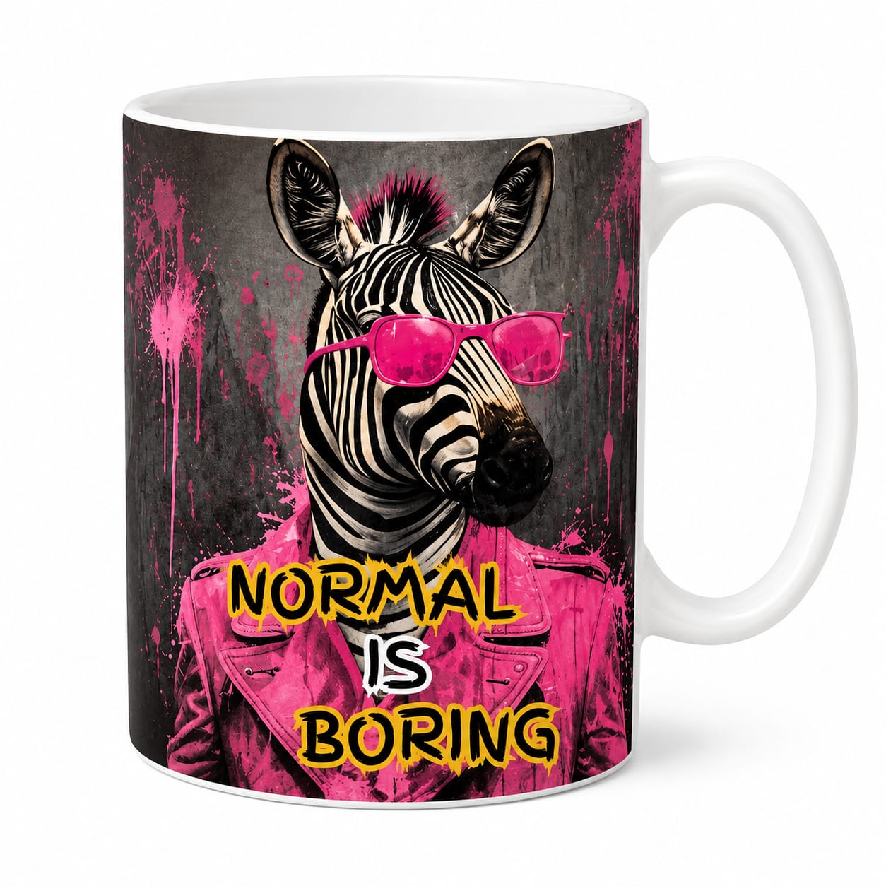 Normal Is Boring Zebra Coffee Tea Mug 11oz