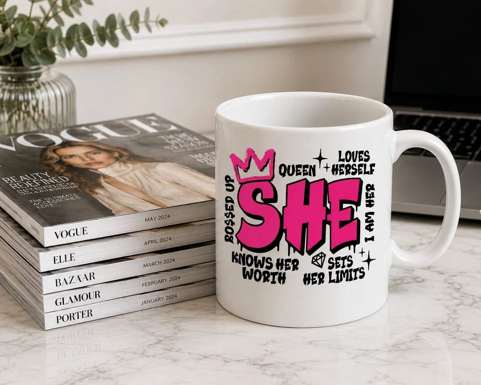 She Coffee Mug 11oz Variuos Colours