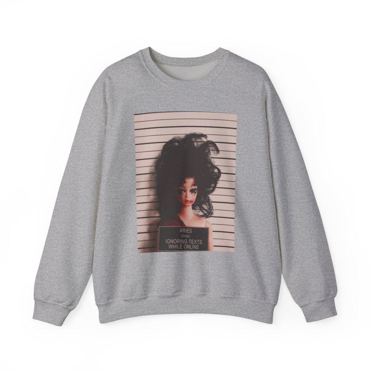 Zodiac Aries Mugshot Crewneck Sweatshirt