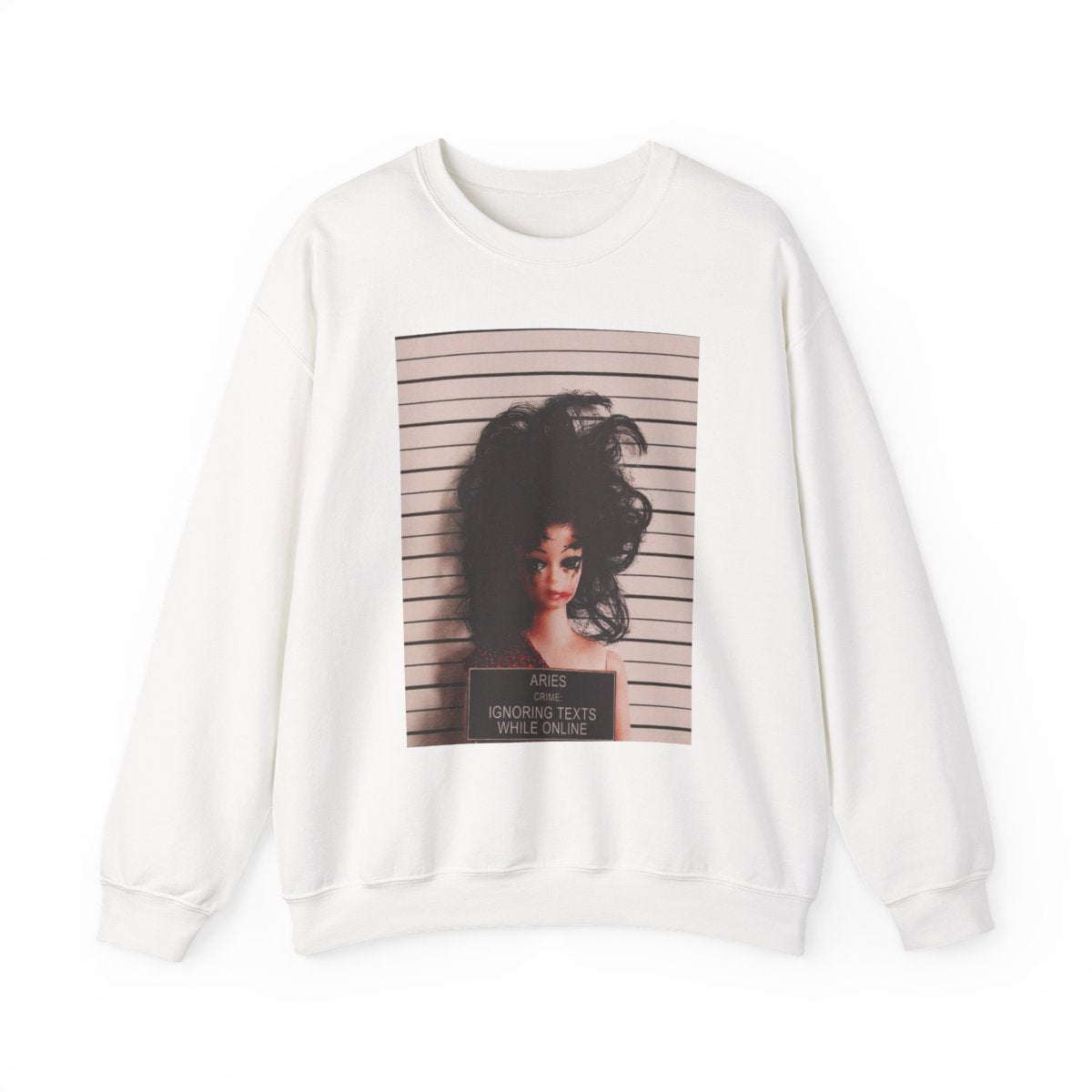 Zodiac Aries Mugshot Crewneck Sweatshirt